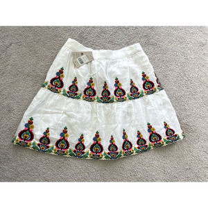 Boden Embroidered Midi Skirt NWT Size 8
